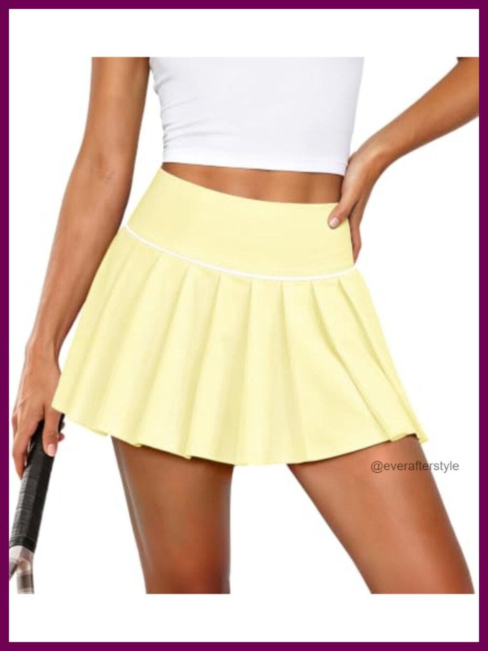 Pleated Tennis Skirt High Waisted Athletic Golf Skort Built-in Shorts